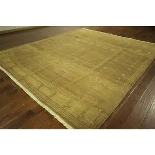 Modern Design Brown Gabbeh Hand-knotted Wool Area Rug (9' x 12', 9' x 10')