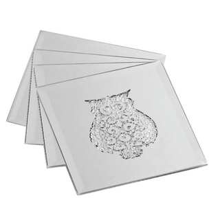 Allure Silver Owl Coasters (Set of 4)