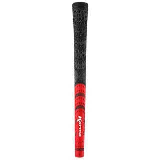 Karma Black/ Red Half Cord Oversize (+1/16-inch) Golf Grips