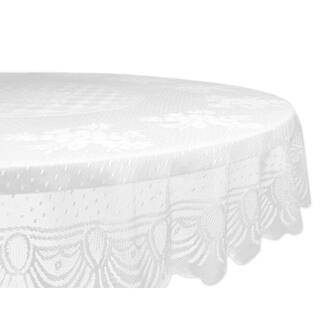 Lace Floral Poly Tablecloth