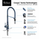 Thumbnail 27, KRAUS Crespo Flex Single-Handle Commercial Style Kitchen Faucet with Dual-Function Sprayer. Changes active main hero.