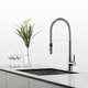 Thumbnail 24, KRAUS Crespo Flex Single-Handle Commercial Style Kitchen Faucet with Dual-Function Sprayer. Changes active main hero.