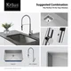 Thumbnail 38, KRAUS Crespo Flex Single-Handle Commercial Style Kitchen Faucet with Dual-Function Sprayer. Changes active main hero.