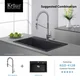 KRAUS Oletto Single-Handle Commercial Style Kitchen Faucet with Dual-Function Sprayer in Chrome