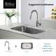 KRAUS Oletto Single-Handle Kitchen Faucet with Pull Down Dual-Function Sprayer in Stainless Steel