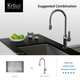 KRAUS Nola Single-Handle Kitchen Faucet with Concealed Pull Down Dual-Function Sprayer in Stainless Steel