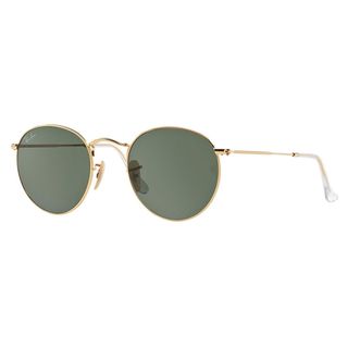 Ray-Ban Round Metal RB3447 Unisex Gold Frame Green Classic Lens Sunglasses