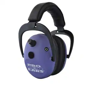 Pro Ears NRR 26 Predator Gold Hearing Protection and Amplfication Purple Contoured Ear Muffs