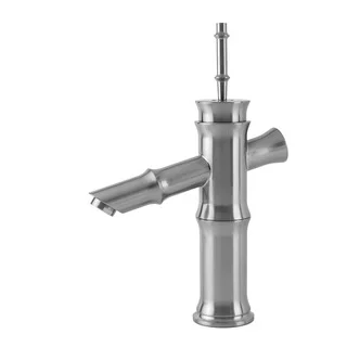 LSH Brushed Nickel Bamboo-style Single Post Lever Bathroom Faucet