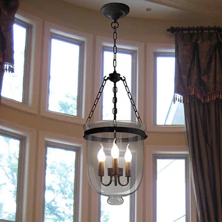 Vashti 3-light Clear Glass 12-inch Chandelier with Bulbs