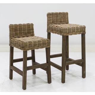 Somette Rayne Indoor/ Outdoor Rattan 24-inch/ 30-inch Counter/ Bar Stool