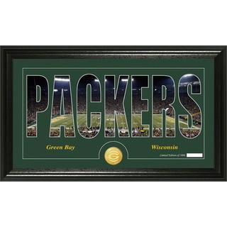 Green Bay Packers 'Silhouette' Bronze Coin Panoramic Photo Mint