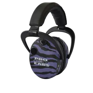 Pro Ears NRR 25 Stalker Gold Purple Zebra Electronic Hearing Protection and Amplification Earmuffs