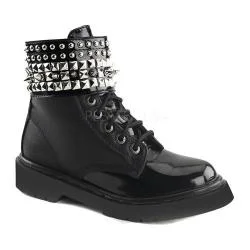 Women's Demonia Rival 106 Boot Black Vegan Leather/Black Patent