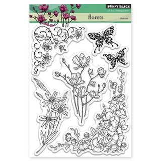 Penny Black Clear Stamps 5inX6.5in SheetFlorets