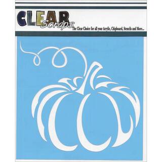 Clear Scraps Stencils 6inX6inPumpkin