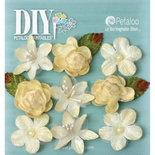 DIY Paintables Textured Mini Blossoms 1in 9/PkgIvory