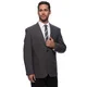 Caravelli Men's 'Superior 150's' Big and Tall Grey Wool Feel Jacket - Thumbnail 0