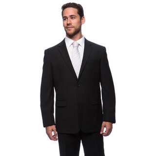 Prontomoda Europa Men's Charcoal Stripe Wool Suit