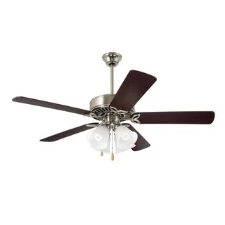 Emerson Pro Series II 50-inch Brushed Steel Traditional Ceiling Fan with Reversible Blades