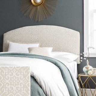 Humble + Haute Parker Taupe/Ivory Curved Upholstered Headboard