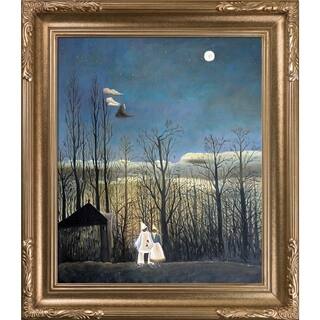 Henri Rousseau 'A Carnival Evening' Hand Painted Framed Canvas Art