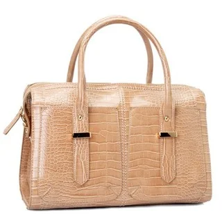 Oasis Handbag 'Enola' Glossy Crocodile Pattern Satchel Bag