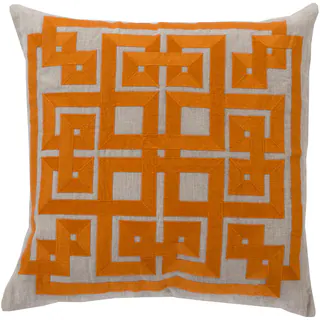 Decorative Felipe Geometric Feather and Down or Polyester Filled 20-inch Throw Pillow
