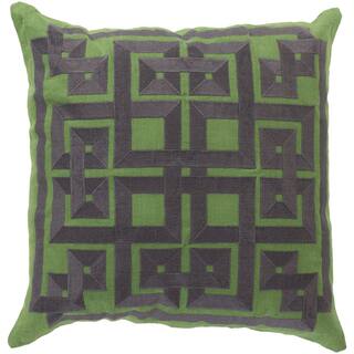 Decorative Felipe Geometric Feather and Down or Polyester Filled 20-inch Throw Pillow