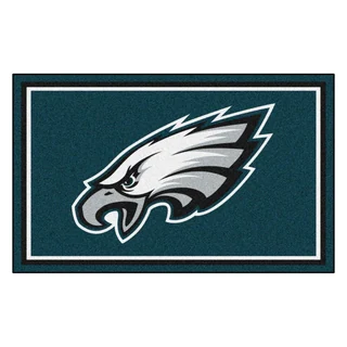 Fanmats Philadelphia Eagles Teal Nylon Area Rug (4' x 6')