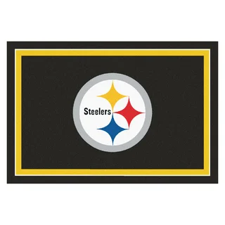 Fanmats Pittsburgh Steelers Black Nylon Area Rug (5' x 8')