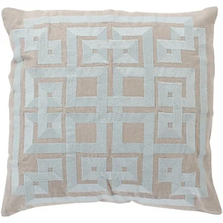 Decorative Felipe Geometric Feather and Down or Polyester Filled 18-inch Throw Pillow