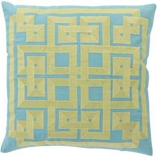 Decorative Felipe Feather and Down or Polyester Filled Geometric 18-inch Throw Pillow
