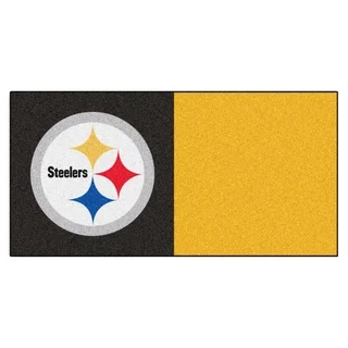 Fanmats Pittsburgh Steelers Black and Yellow Carpet Tiles