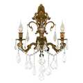 French Royal 3-light French Gold Finish Crystal Wall Sconce