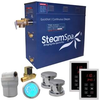 SteamSpa Royal 10.5 KW QuickStart Steam Bath Generator Package with Built-in Auto Drain in Polished Chrome