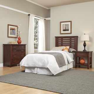 Home Styles Cabin Creek Twin Headboard, Night Stand, and Chest