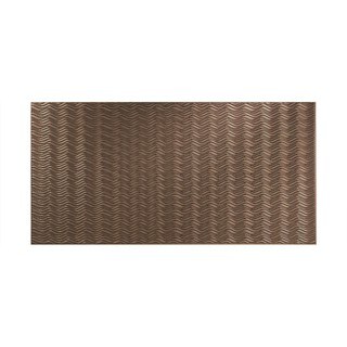 Fasade Current Horizontal Argent Bronze 4-foot x 8-foot Wall Panel