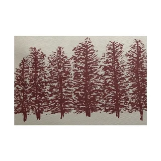 Through The Woods Flower Print Rug (4 x 6')