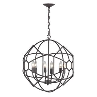 Sterling Strathroy 6-light Orb Chandelier With Honeycomb Metal Work