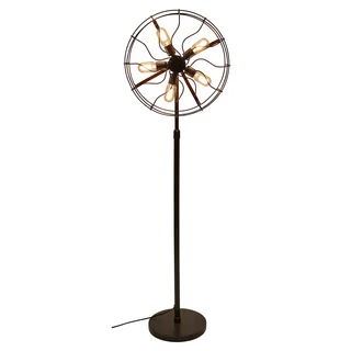 Ozzy Industrial Vintage Fan Floor Lamp