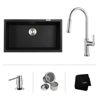 Kraus 31-inch Undermount Single Bowl Sink w/ Pull Down Faucet