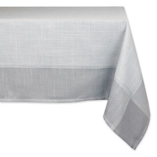 Poly Solid Border Tablecloth