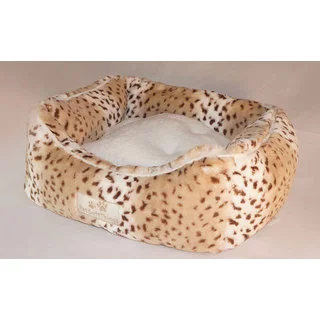 Pet Soft Things 24-inch Printed Animal Faux Fur Pet Bed