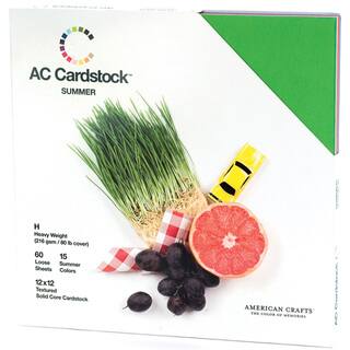 American Crafts Seasonal Cardstock Pack 12inX12in 60/PkgSummer