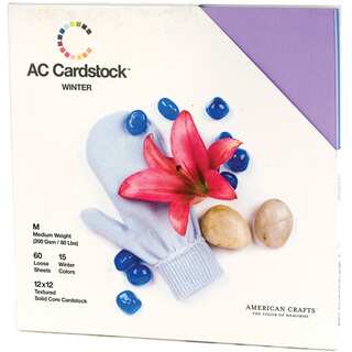 American Crafts Seasonal Cardstock Pack 12inX12in 60/PkgWinter