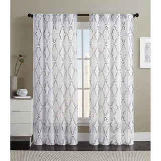 VCNY Dixon Embroidered Sheer Panel Pair