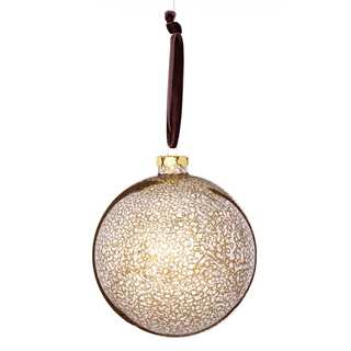 Glass Mercury Finish Ball 5-inch Green/ Brown Ornament