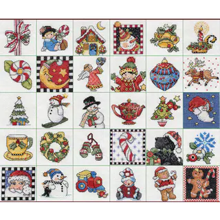 Mary Engelbreit Ornaments Counted Cross Stitch Kit2inX2in 14 Count Set Of 30