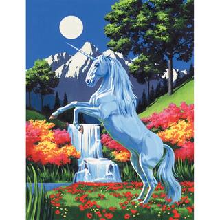 Paint By Number Kit Artist Canvas Series 9inX12inUnicorn